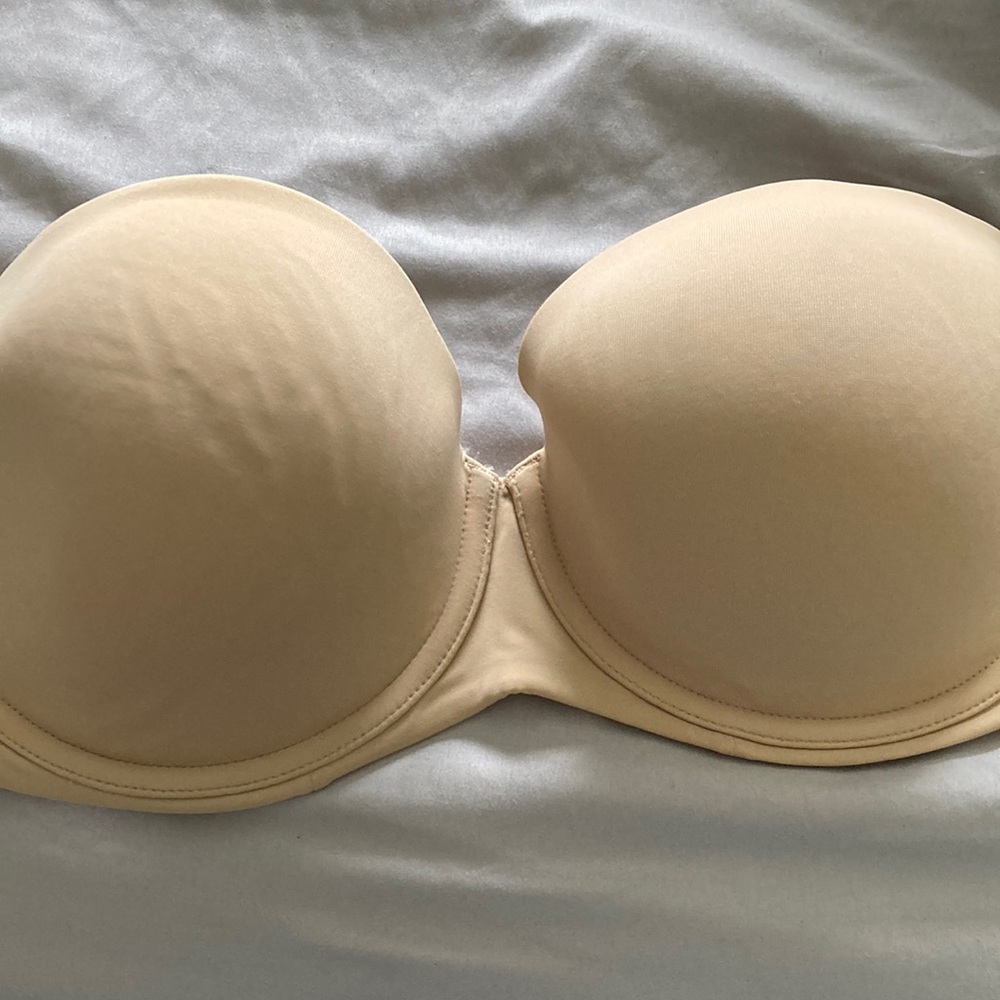 Cacique beige underwire strapless bra